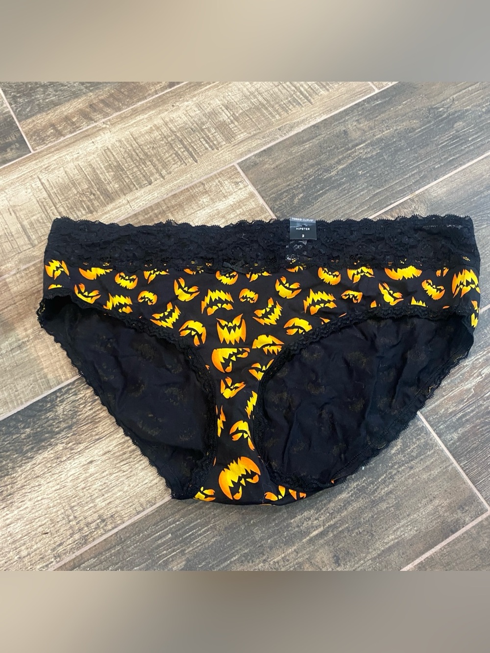 Undies, Black Lace Halloween Pumpkin Spice